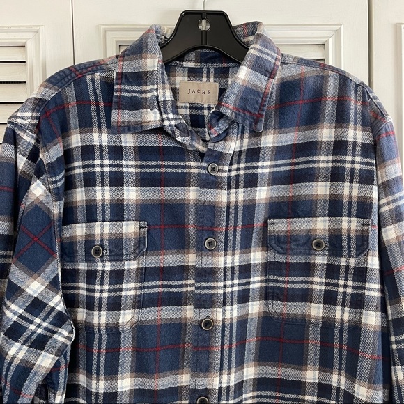 Jacks Button Up Flannel Shirt Size M - Picture 2 of 14